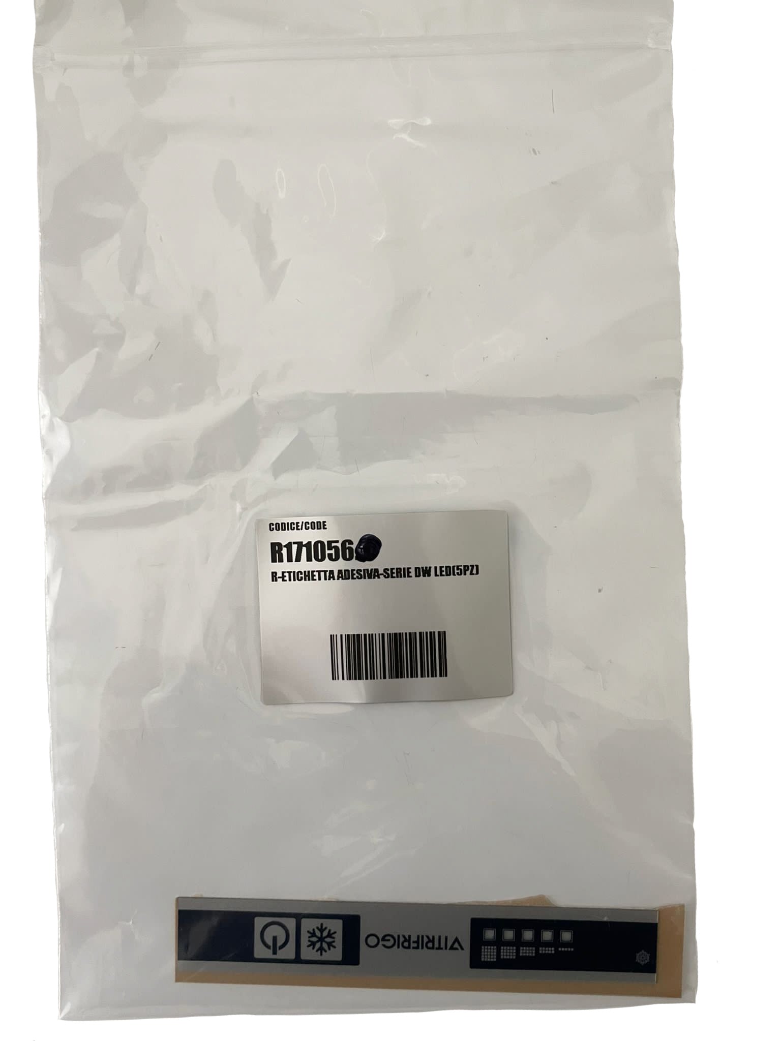 R171056 - Vitrifrigo Thermostat Membrane Sticker, Control Panel, Drawer Models Current ALL DW models buttons are together right of lights