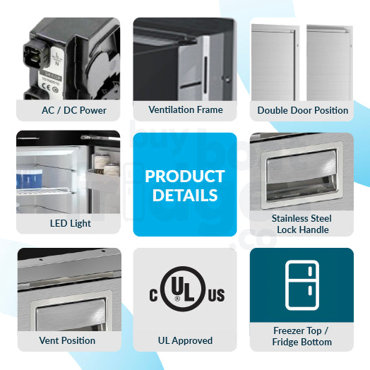 DP2600IXD4-F-3 - Vitrifrigo Front-Loading Stainless Steel Bottom Refrigerator / Top Freezer (Internal Cooling Unit) OCX2 Model