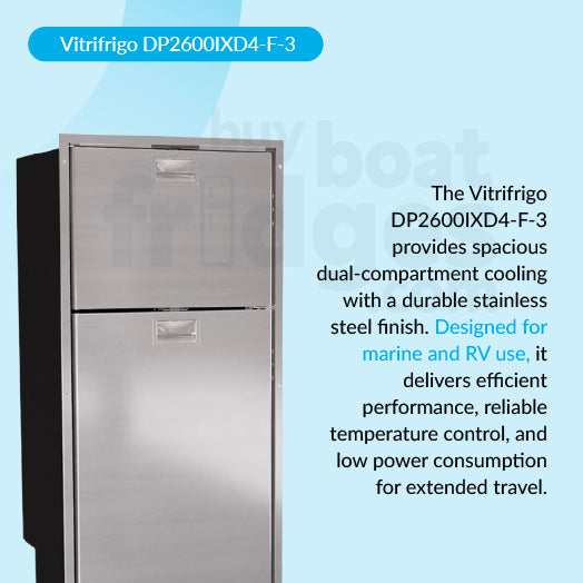 DP2600IXD4-F-3 - Vitrifrigo Front-Loading Stainless Steel Bottom Refrigerator / Top Freezer (Internal Cooling Unit) OCX2 Model