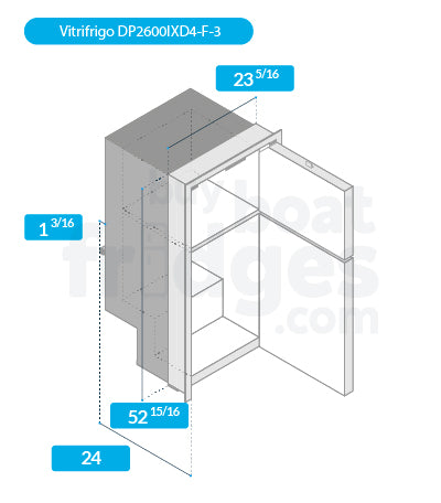 DP2600IXD4-F-3 - Vitrifrigo Front-Loading Stainless Steel Bottom Refrigerator / Top Freezer (Internal Cooling Unit) OCX2 Model