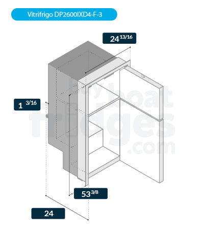 DP2600IXD4-F-3 - Vitrifrigo Front-Loading Stainless Steel Bottom Refrigerator / Top Freezer (Internal Cooling Unit) OCX2 Model