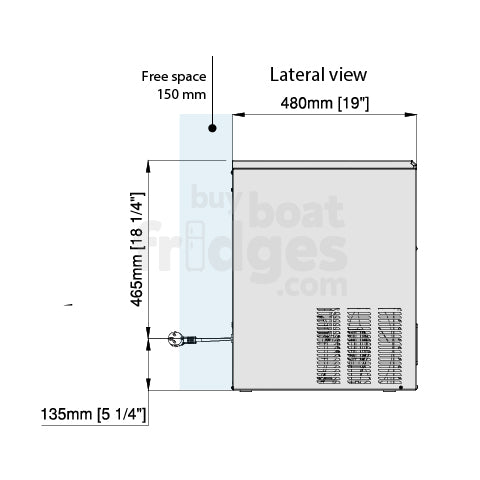 IM28 BRIGHT 115v - Vitrifrigo Ice Maker - SmartTouch (BlueTooth / WiFi) Clear Ice 61 lbs / 24h