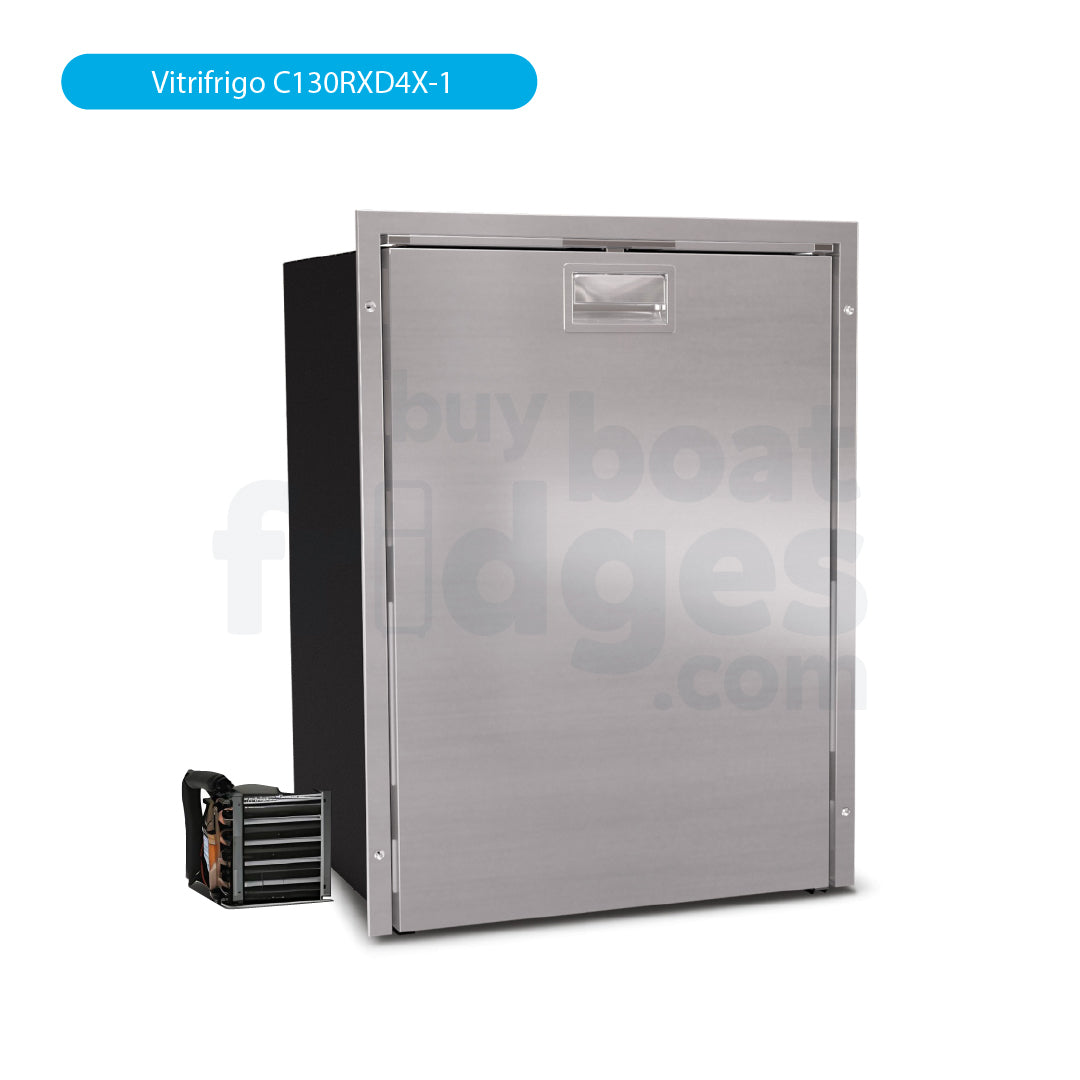C130RXD4X-1 - Vitrifrigo Front-Loading Stainless Steel Refrigerator w/Freezer Compartment, Adjustable Flange (External Cooling Unit) OCX2 Model